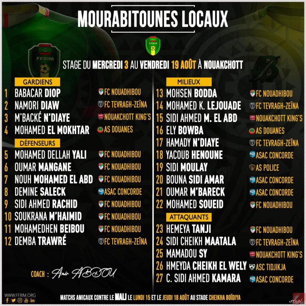 Composition des Mourabitounes locaux