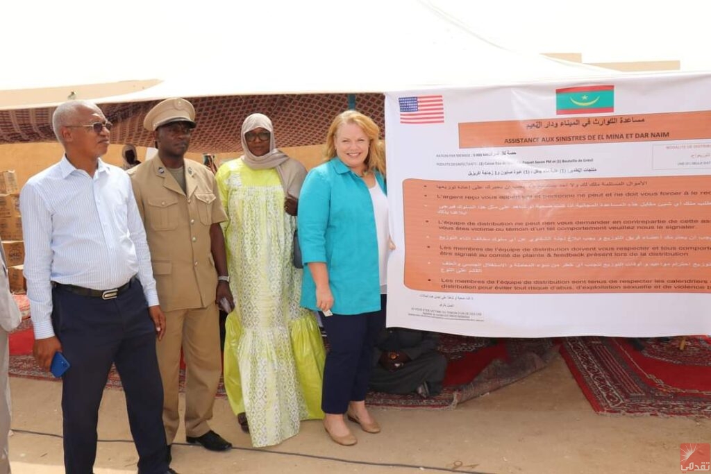 El Mina :  »L’Ambassade des États-Unis distribue une aide alimentaire à 1 434 personnes »