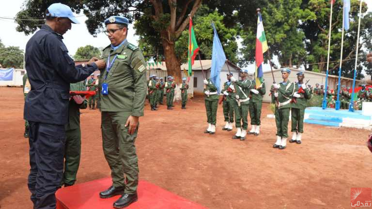 Décoration de 180 casques bleus mauritaniens déployés en Centrafrique