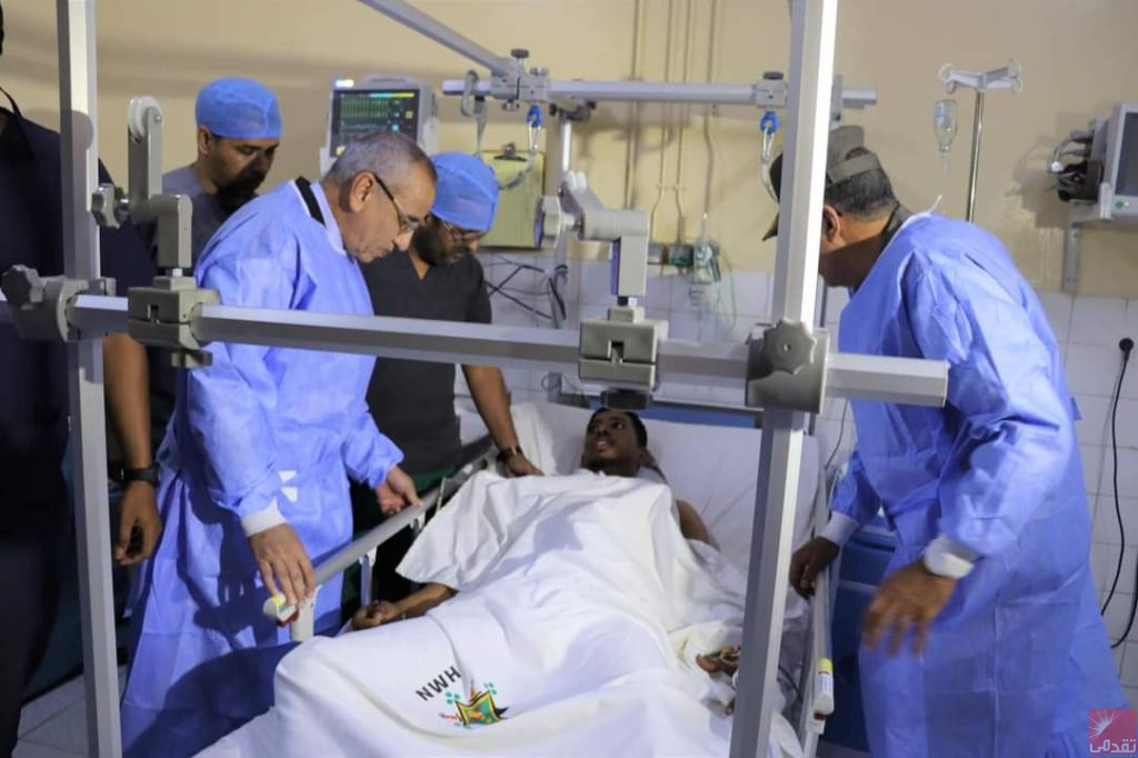 Le Ministre de l’Intérieur visite les gardes blessés lors des évènements de Kaédi