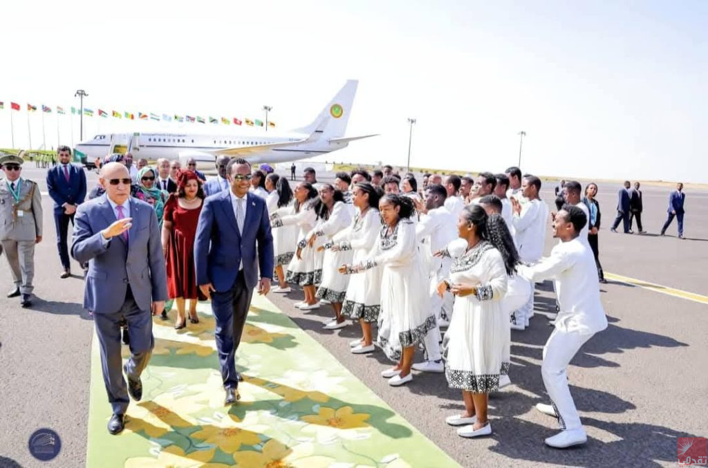 Ghazouani arrive à Addis Abeba pour participer au Sommet des Chefs d’Etat et de gouvernement de l’UA