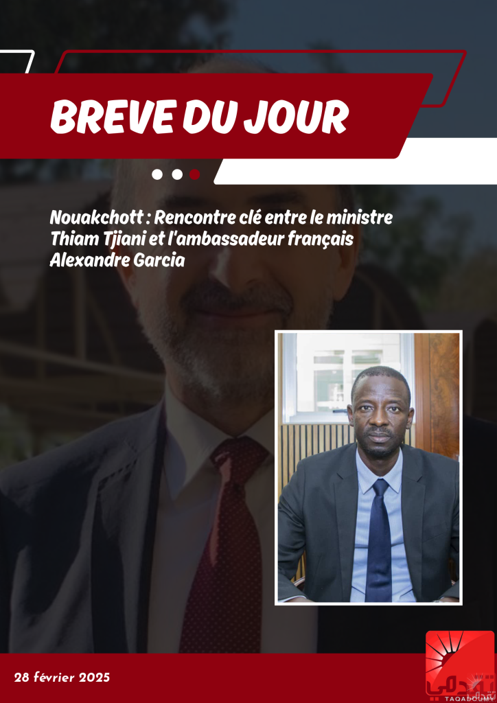 Nouakchott : Rencontre clé entre le ministre Thiam Tjiani et l’ambassadeur français Alexandre Garcia