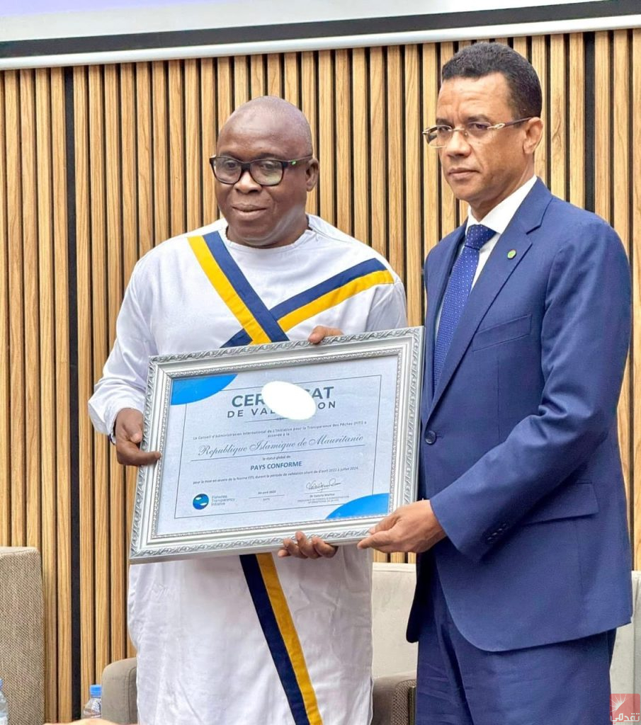 La Mauritanie reçoit le certificat de conformité international à l’Initiative pour la Transparence